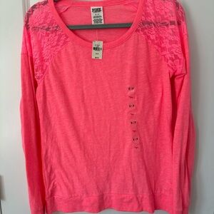 Pink Victoria's Secret Women's Pink Lace Top NWT